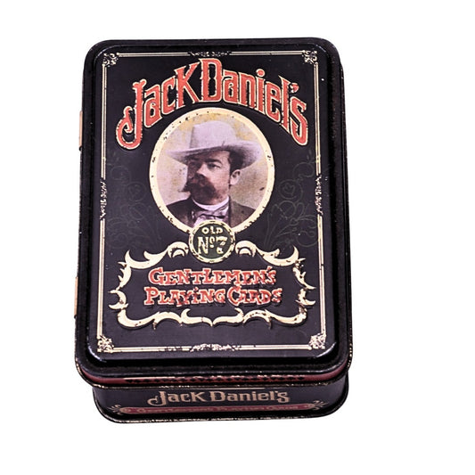 Jack Daniel's Gentlemen's Playing Cards Tin w/ Cards Metal Collectible Case