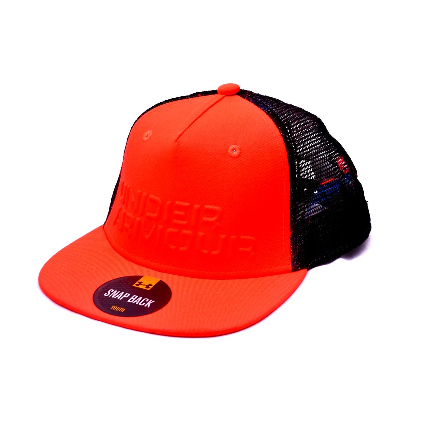 Under Armour Youth Snapback Trucker Hat Orange Camo Mesh Cap