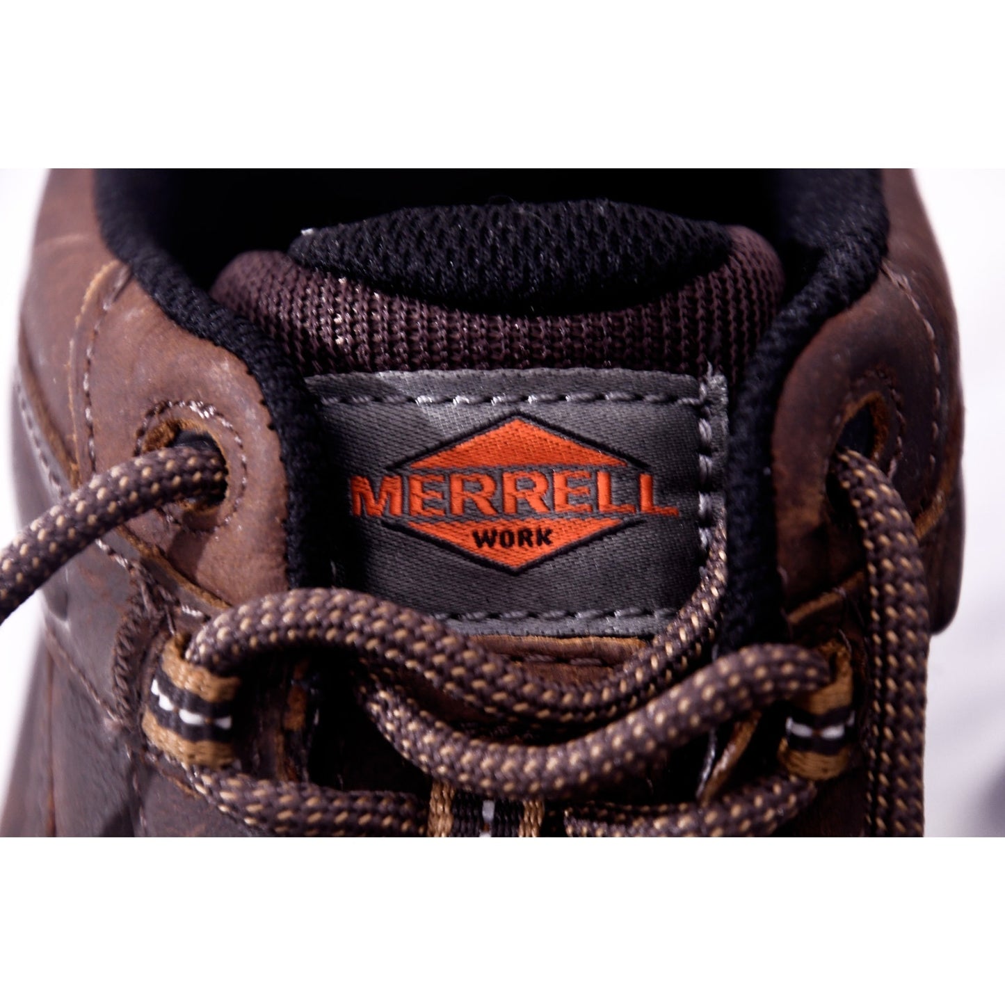 Merrell Work ComfortBase Leather Safety Shoes Brown Men's US 10