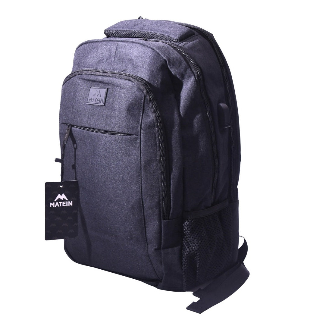 MATEIN Black Travel Laptop Backpack USB Port Multi Pocket NWT