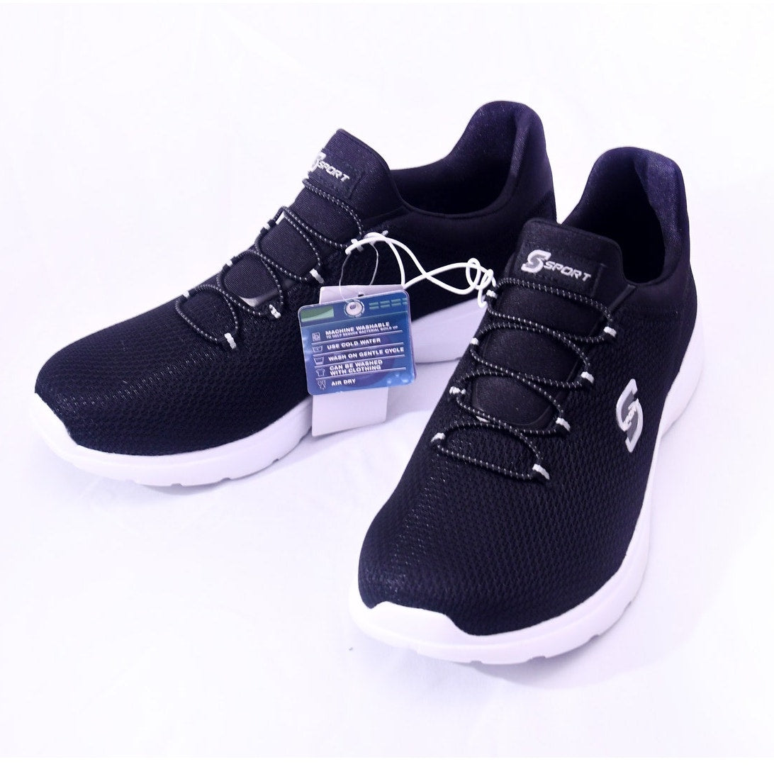 S Sport by Skechers Rummie Memory Foam Shoes Black Size 11 NWT Washable