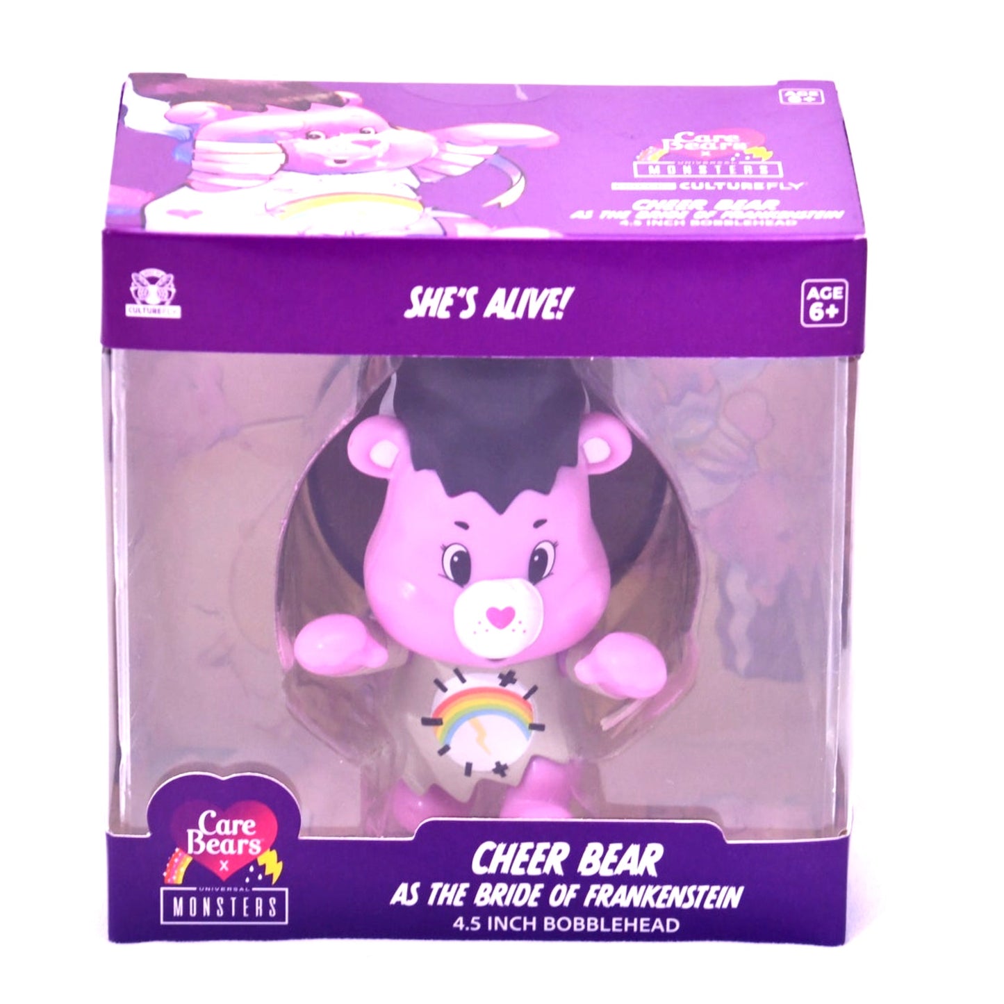 Care Bears Cheer Bear Bride of Frankenstein Bobblehead CultureFly 4.5" New