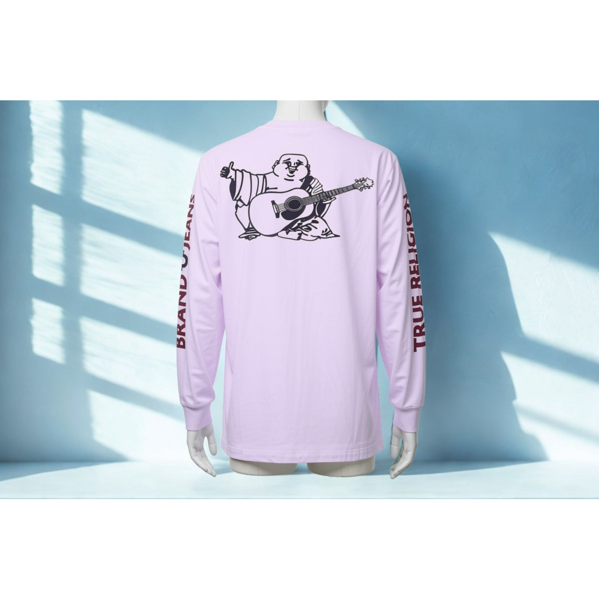 True Religion Buddha Logo Long Sleeve T-Shirt White Men’s Medium NWT
