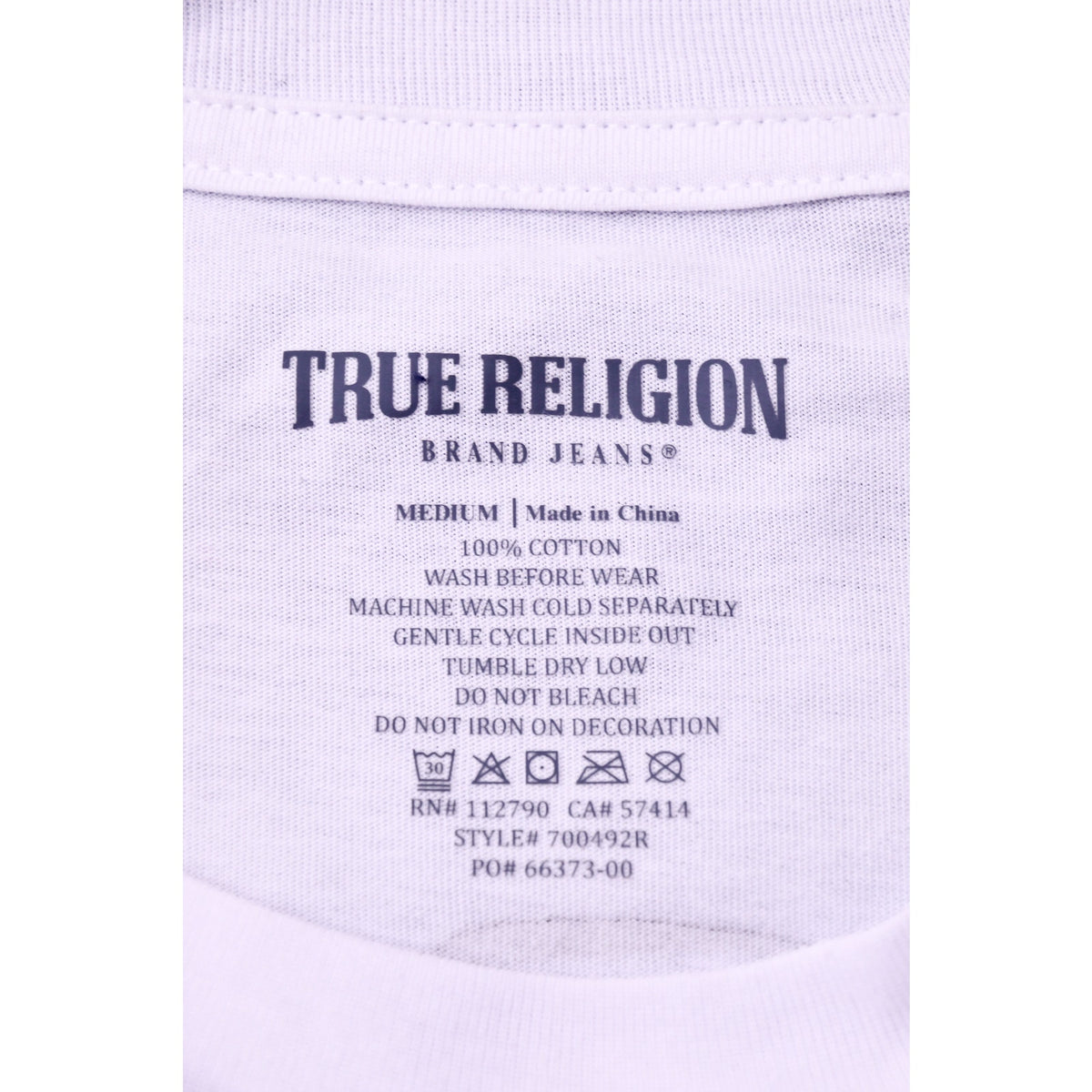 True Religion Buddha Logo Long Sleeve T-Shirt White Men’s Medium NWT
