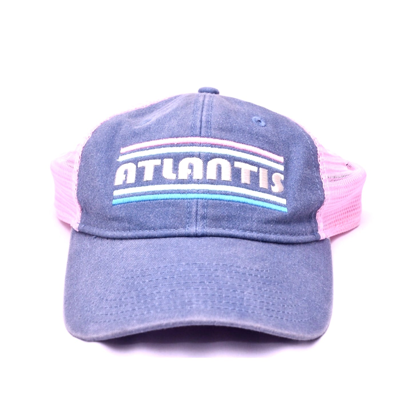 Atlantis Paradise Island Gray Pink Trucker Snapback Hat Cap One Size