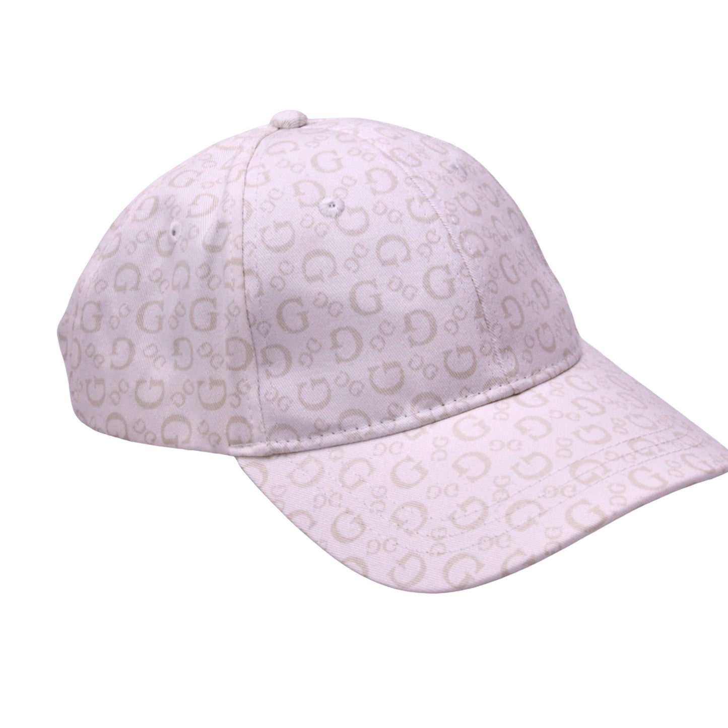 Guess White Monogram Logo Baseball Cap Adjustable Hat One Size Unisex