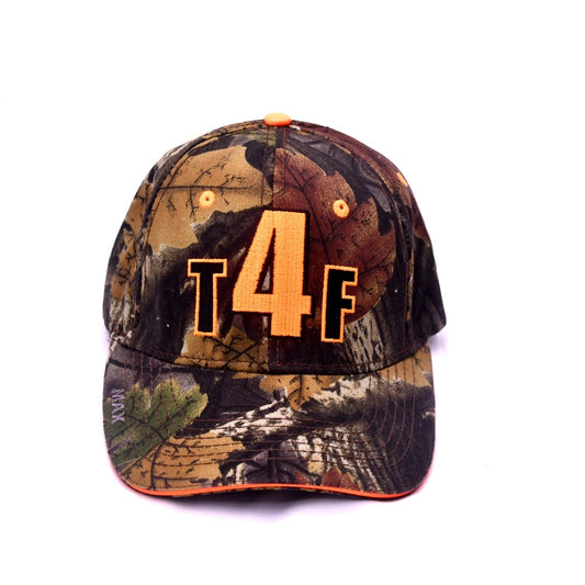 T4F MAX Realtree Camo Adjustable Hat Cap Orange Embroidered Hunting Outdoor