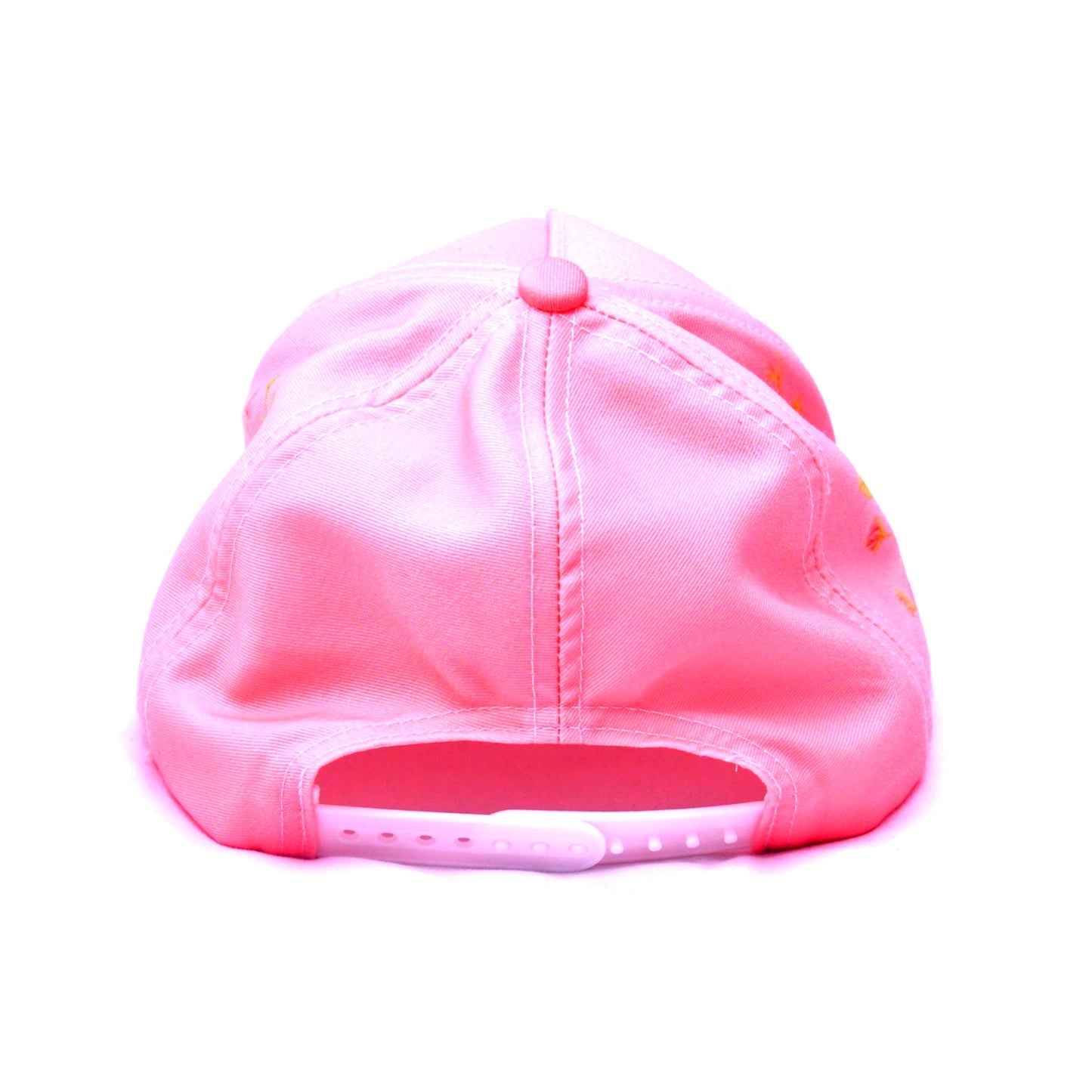 Pink Floral Embroidered Butterfly Adjustable Snapback Baseball Cap Women's One Size