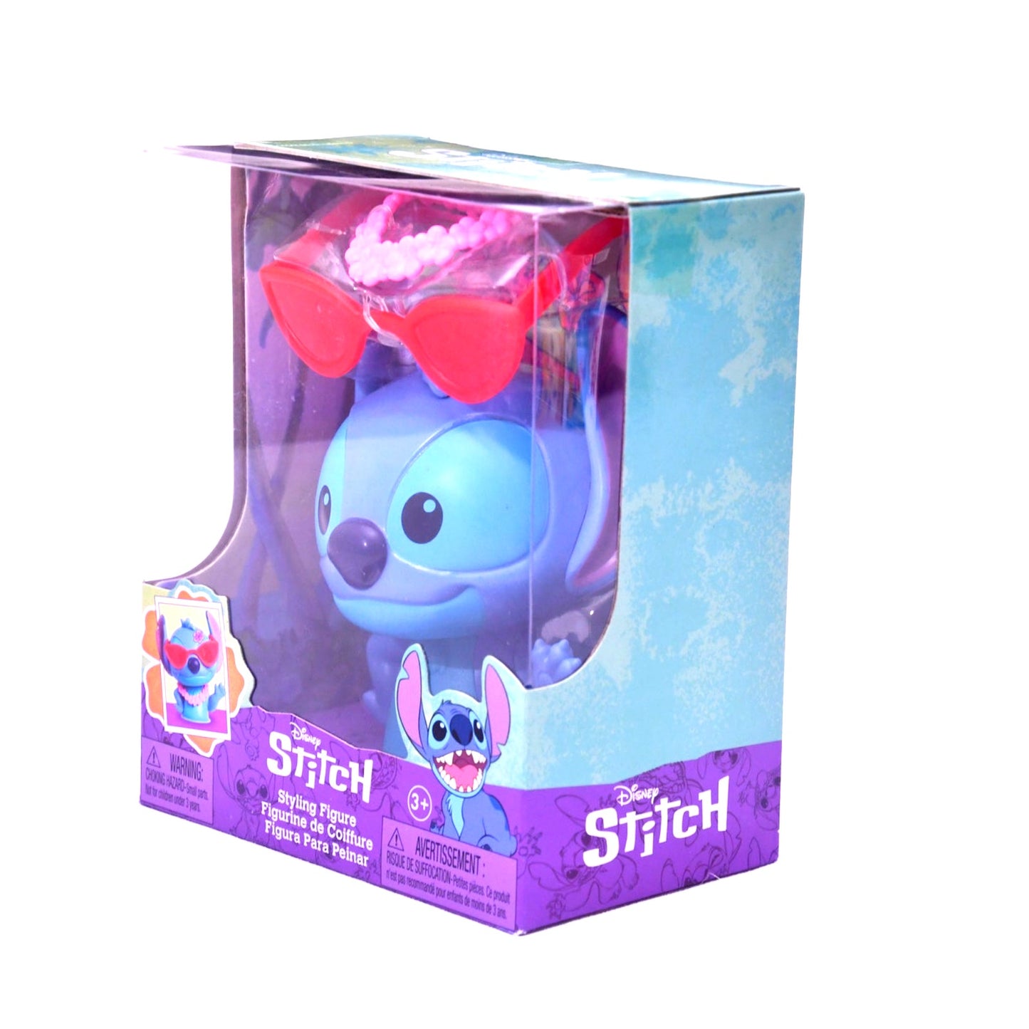 Disney Stitch Styling Figure Toy w/ Sunglasses Lei & Stickers New in Box Just Play
