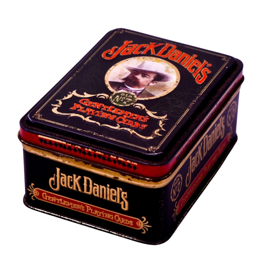 Jack Daniel's Gentlemen's Playing Cards Tin w/ Cards Metal Collectible Case