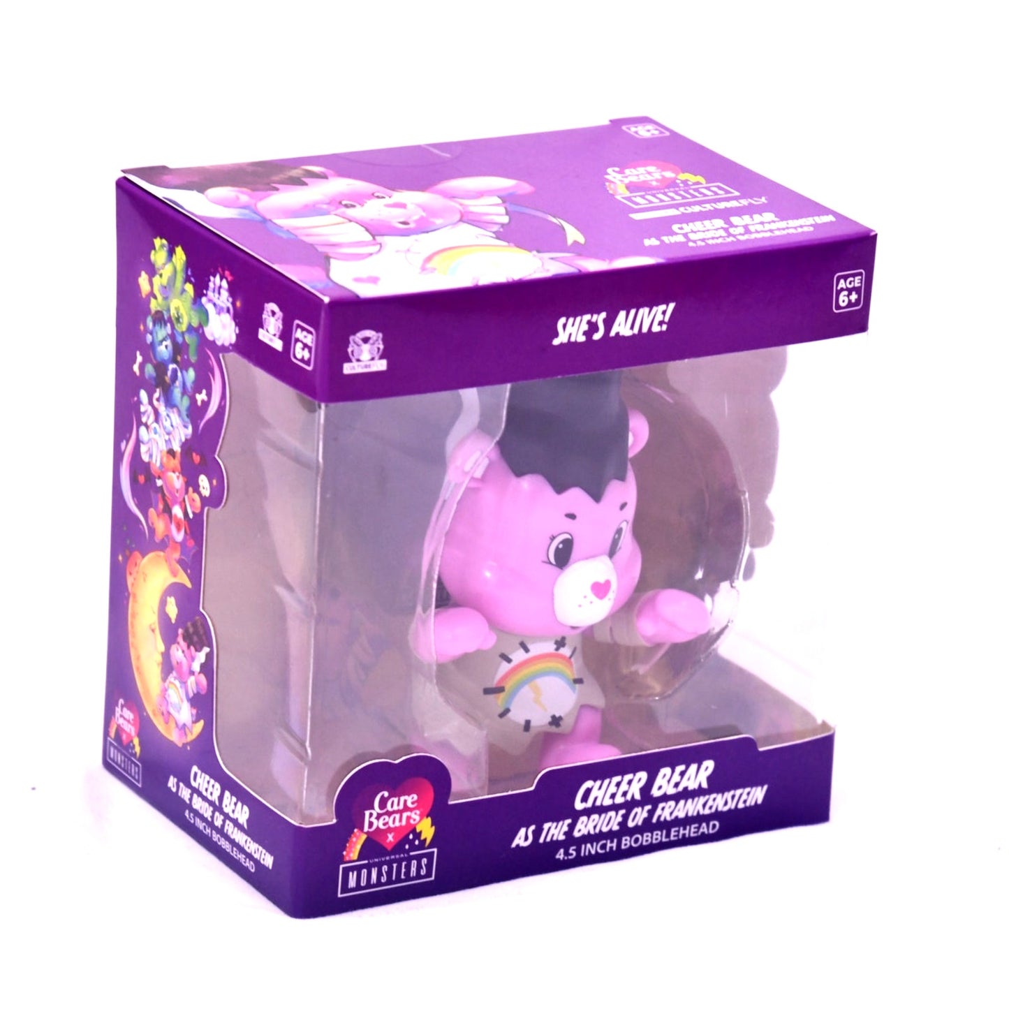 Care Bears Cheer Bear Bride of Frankenstein Bobblehead CultureFly 4.5" New