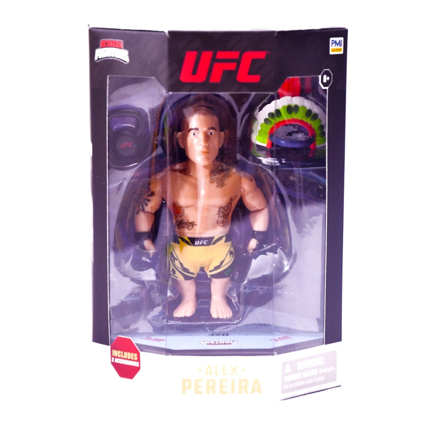 UFC Alex Pereira Octagon Fighters Action Figure PMI 8+ New Sealed w/ Accessories