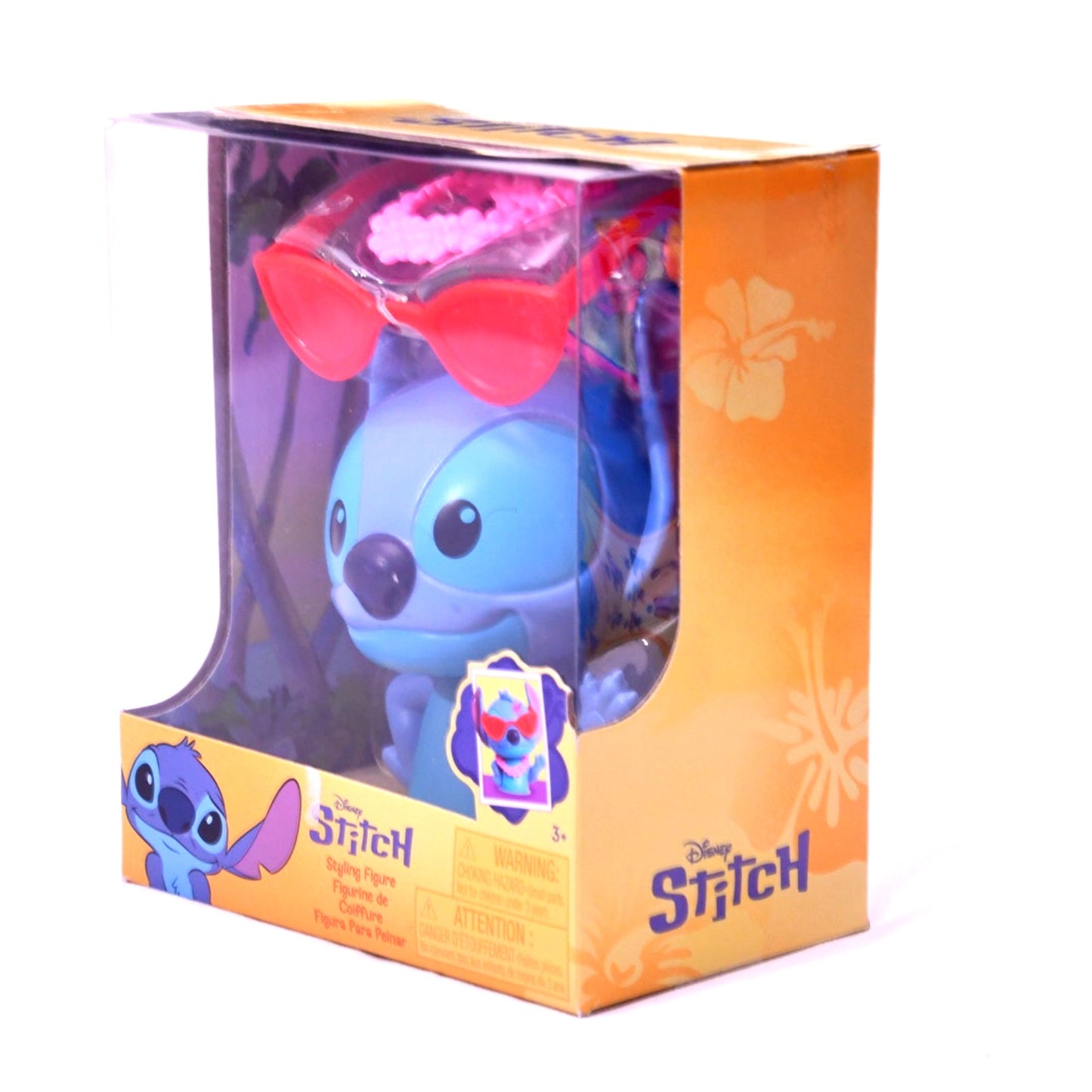 Disney Stitch Styling Figure with Sunglasses & Lei Toy Figure NIB Lilo & Stitch
