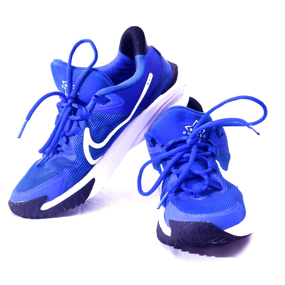 Nike Star Runner 4 Kids Running Shoes Blue White Youth Size 5Y DX7615-400