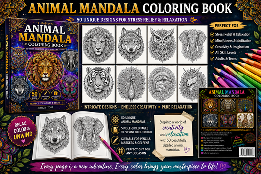 Animal Mandala Coloring Book