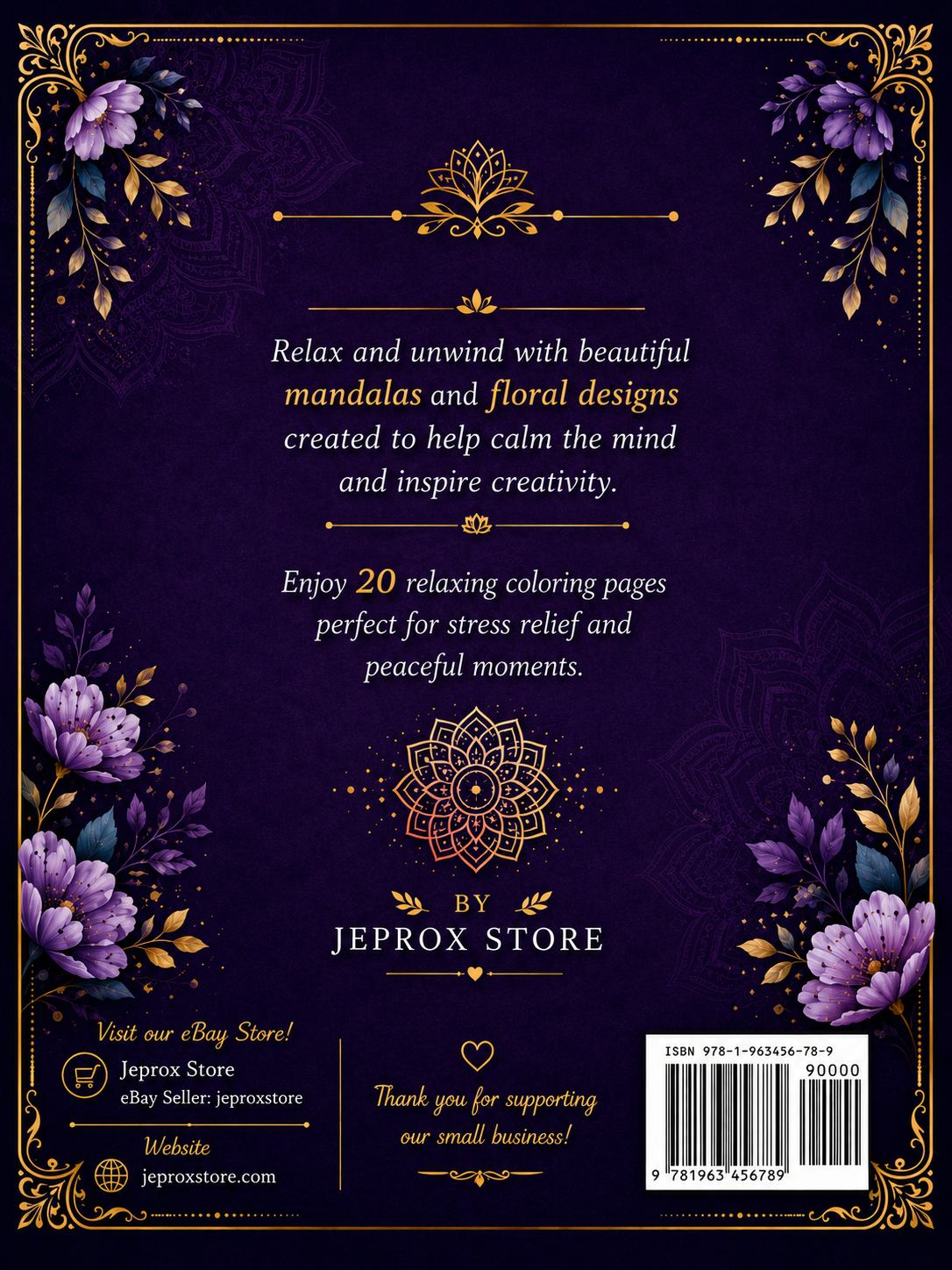 Stress Relief Coloring Book PDF Download – 20 Beautiful Mandala Designs