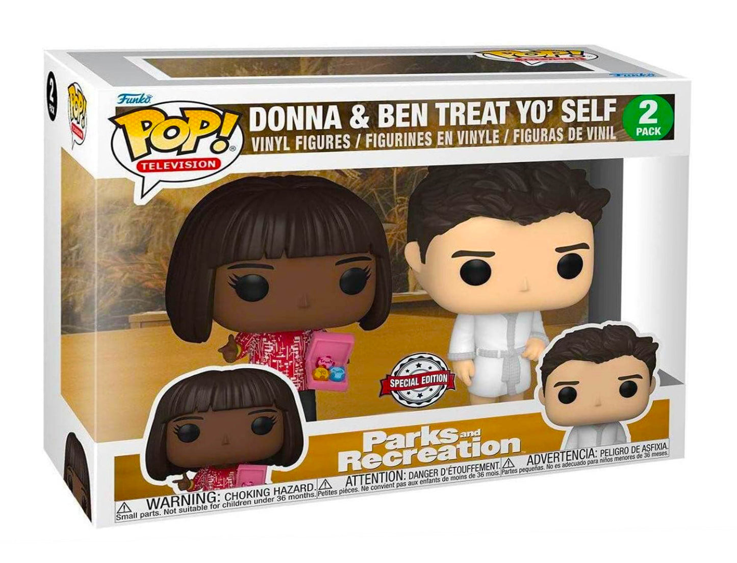 Funko TV Parks and Rec. Donna & Ben Treat Yo' Self - TargetCon Limited Edition