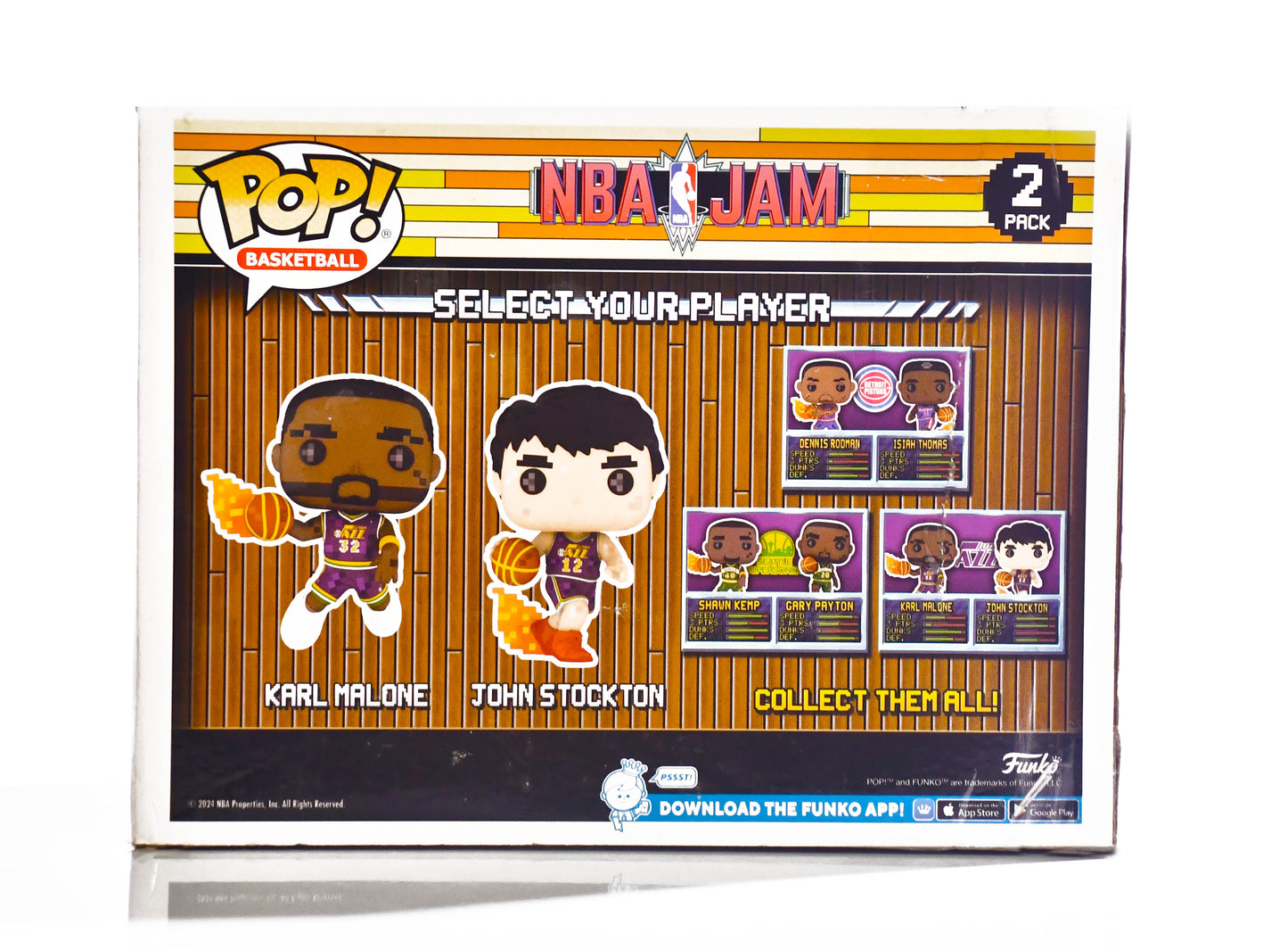 NBA Jam Pop! Basketball Karl Mailman Malone & John Stockton Utah Jazz