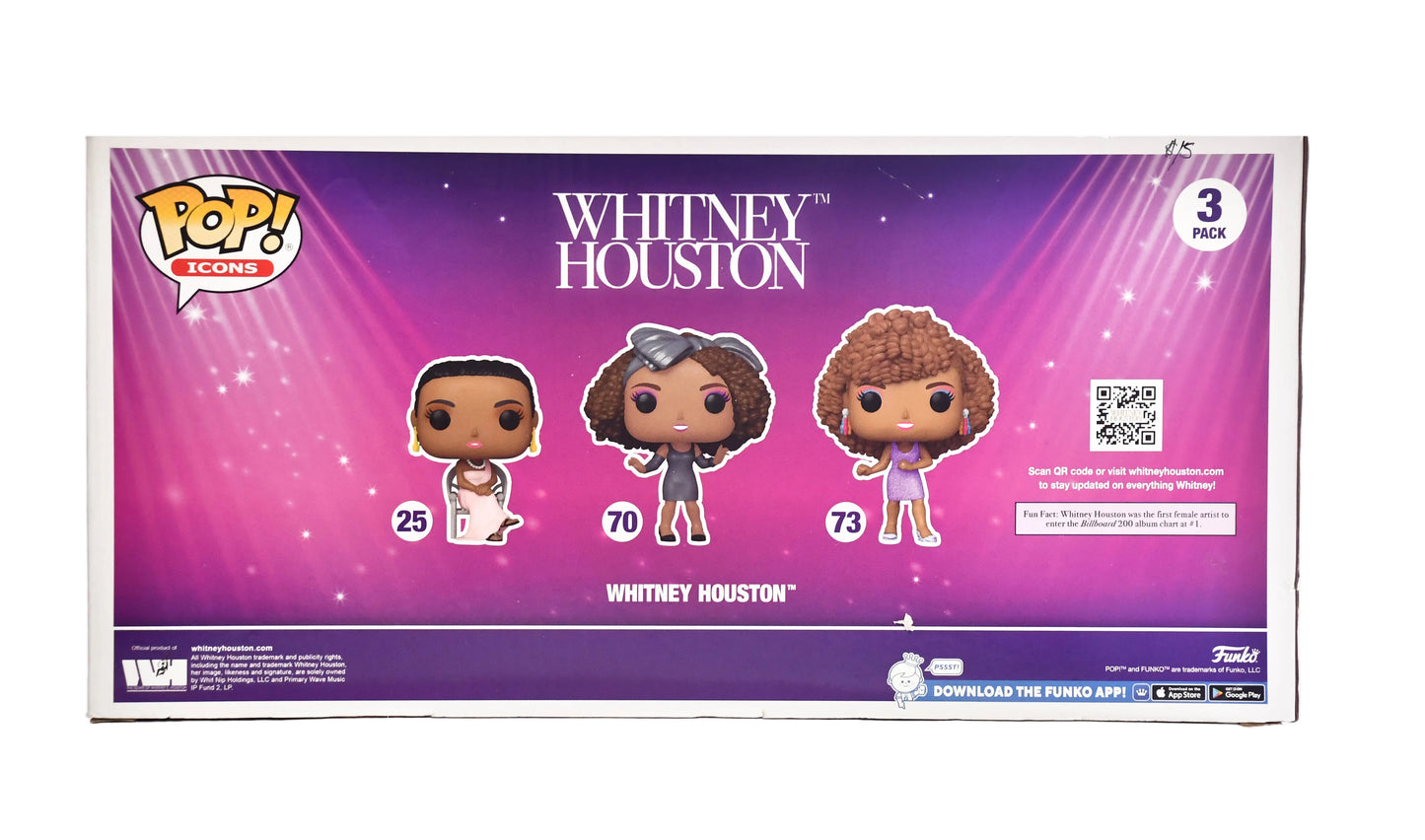 Funko Pop! 3-Pack: Rocks: Whitney Houston (Diamond Glitter)