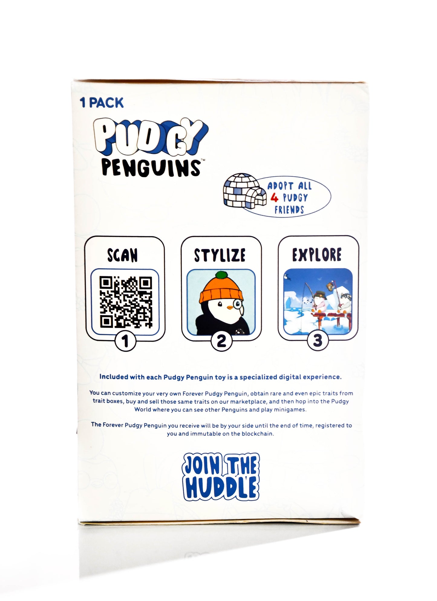 Pudgy Penguins Figure/Green Vest, Camo Hat, Glasses