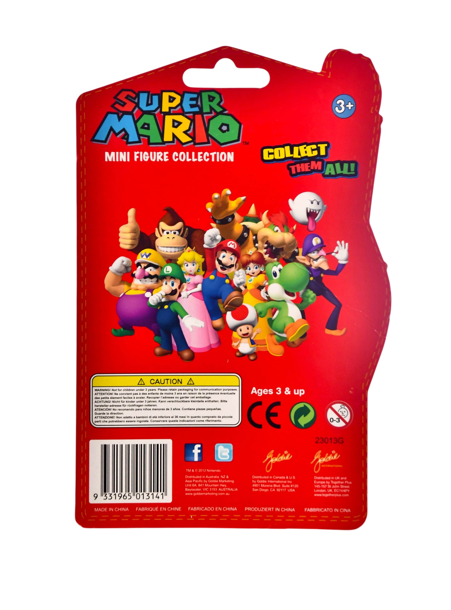 NIB 2009 Super Mario Mini Figure Collection Series 3 Mario FACTORY SEALED 6+