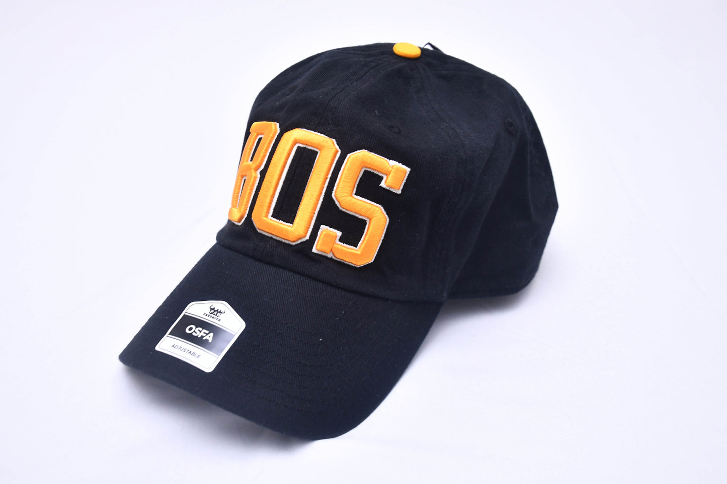 Boston Bruins Baseball Hat. BOS and Logo OSFA Adjustable. "Sale"