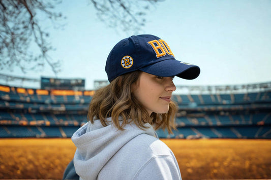 Boston Bruins Baseball Hat. BOS and Logo OSFA Adjustable. "Sale"