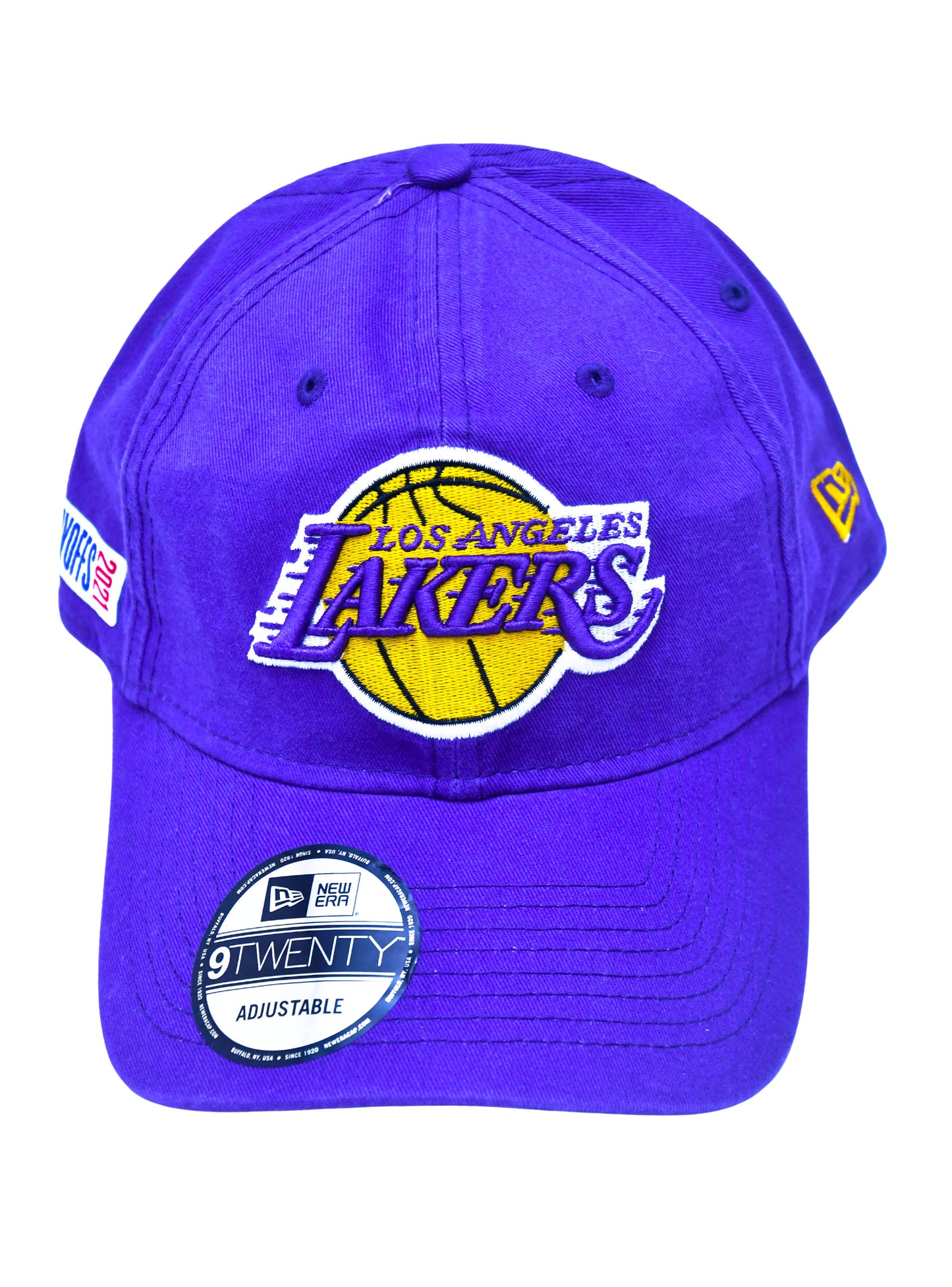 Los Angeles Lakers 2021 Playoffs NBA New Era 9Fifty Snapback Hat Purple Logo