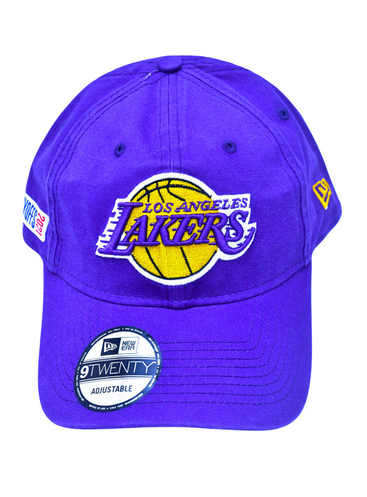 Los Angeles Lakers 2021 Playoffs NBA New Era 9Fifty Snapback Hat Purple Logo
