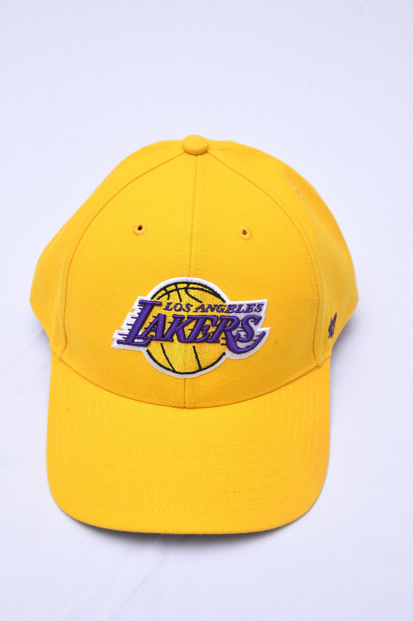 '47 Los Angeles Lakers Clean Up Yellow Gold Adjustable Strap Hat Cap