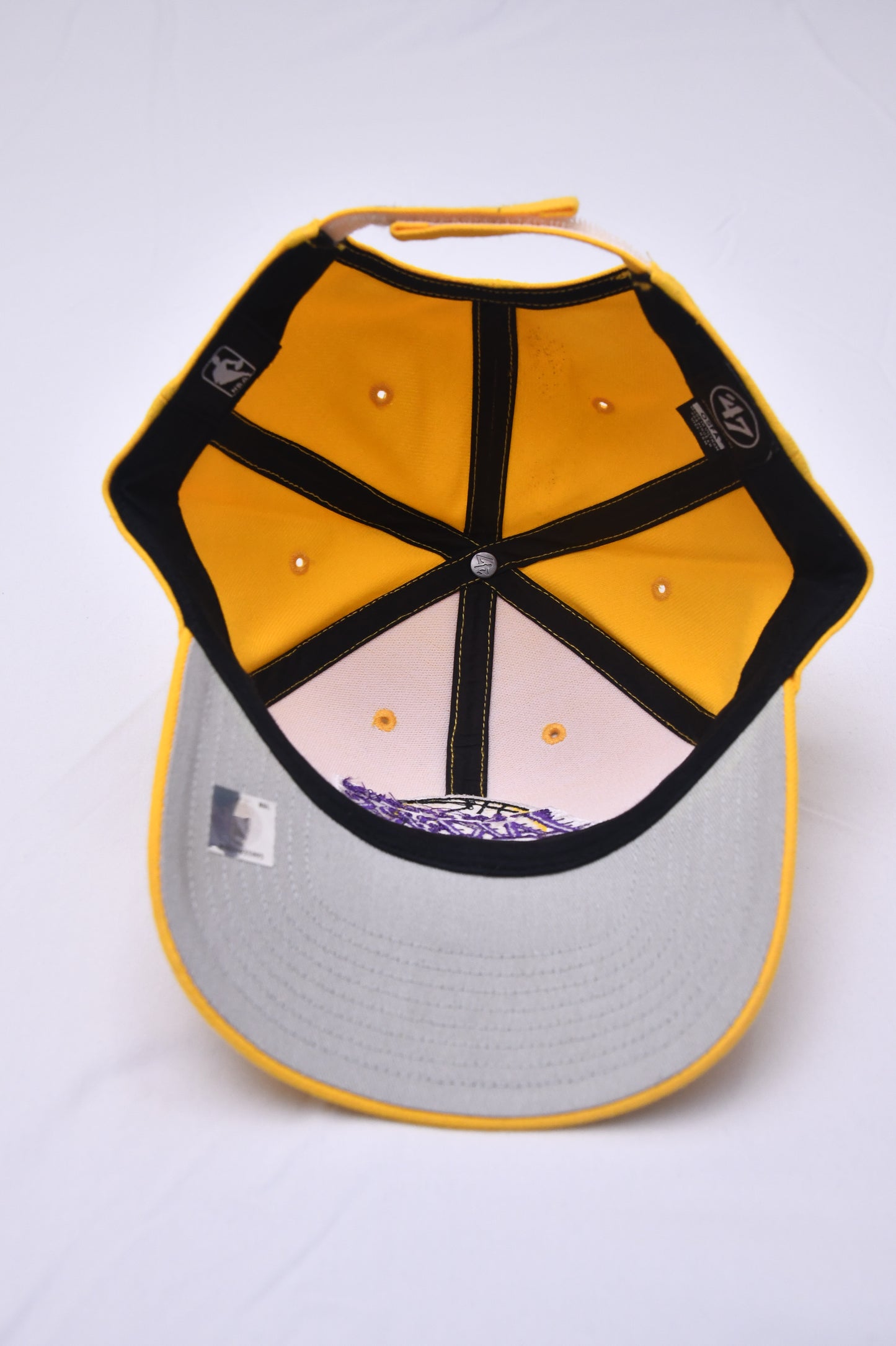 '47 Los Angeles Lakers Clean Up Yellow Gold Adjustable Strap Hat Cap