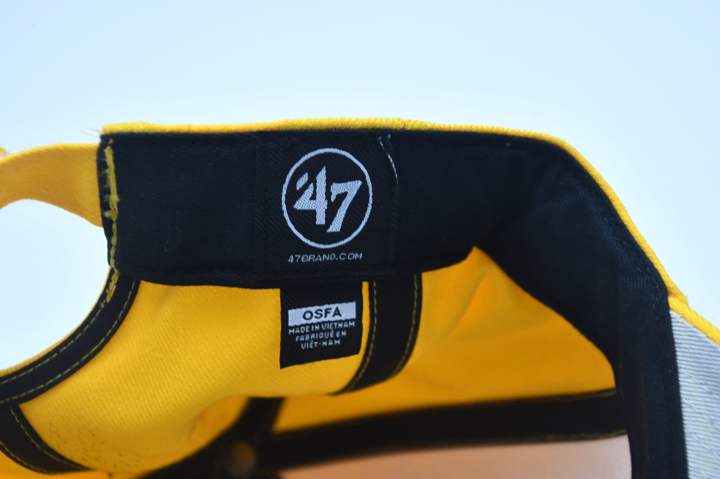 '47 Los Angeles Lakers Clean Up Yellow Gold Adjustable Strap Hat Cap