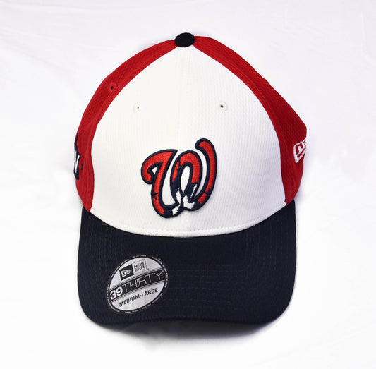 Washington Nationals New Era White/Red Classic 39Thirty Flex Fit Hat