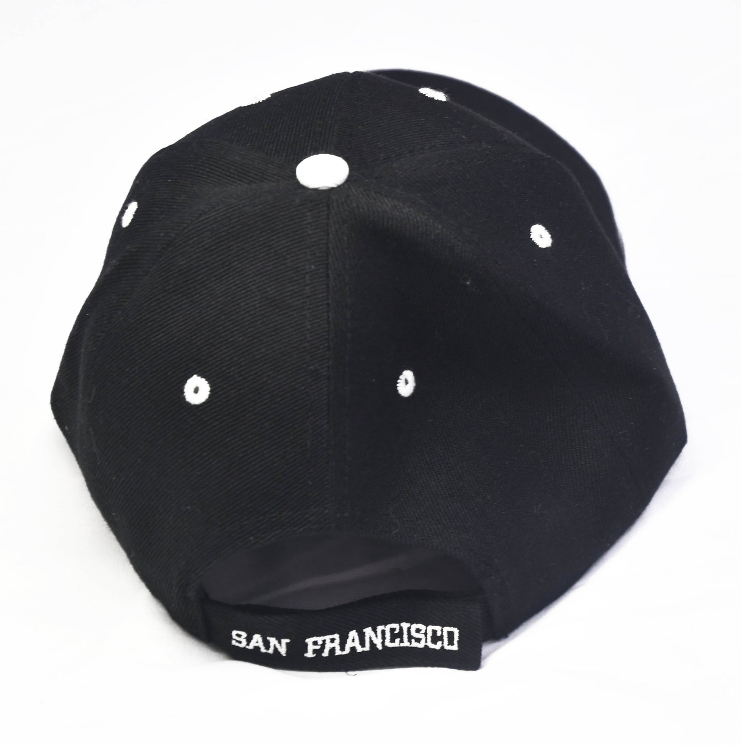 San Francisco Strapback Hat Black One Size Adjustable