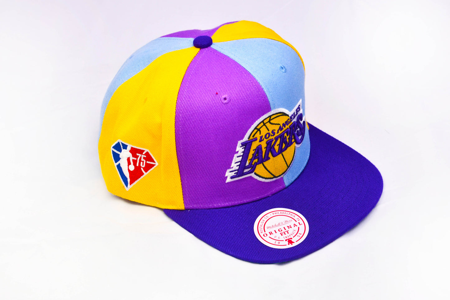 Mitchell & Ness Los Angeles Lakers NBA Snapback Hat Cap 75th anniversary