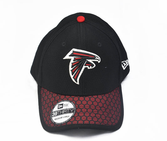 NFL Atlanta Falcons Black New Era 39 Thirty Football Hat Size M/L Performance