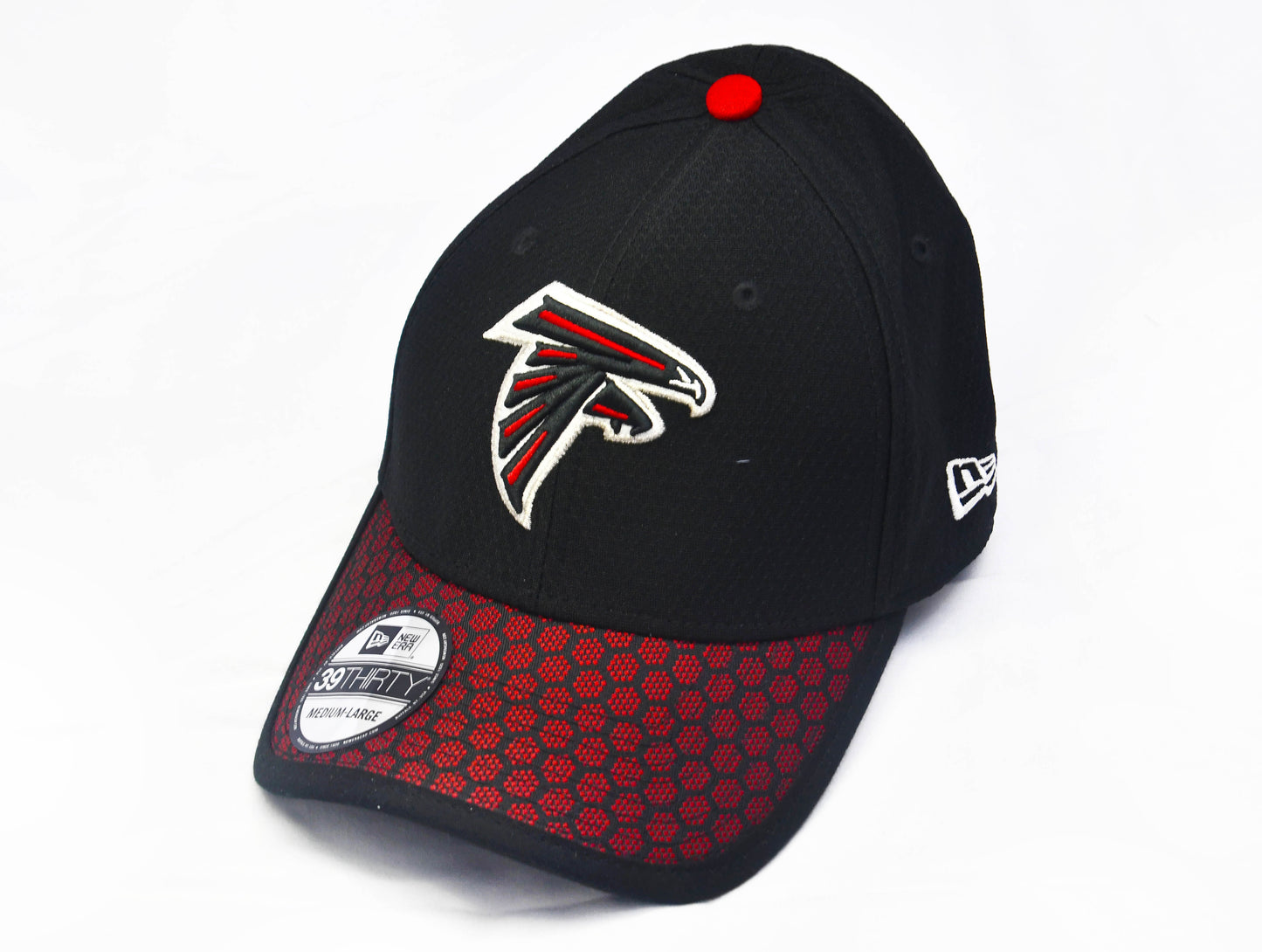 NFL Atlanta Falcons Black New Era 39 Thirty Football Hat Size M/L Performance