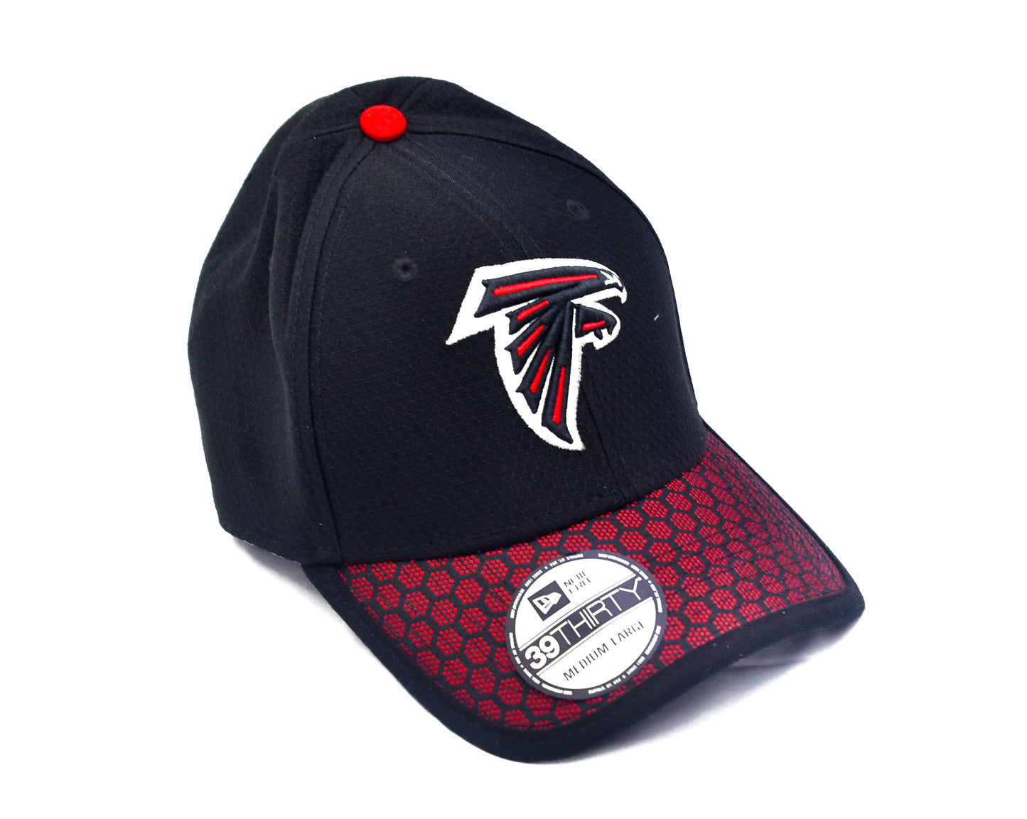 NFL Atlanta Falcons Black New Era 39 Thirty Football Hat Size M/L Performance