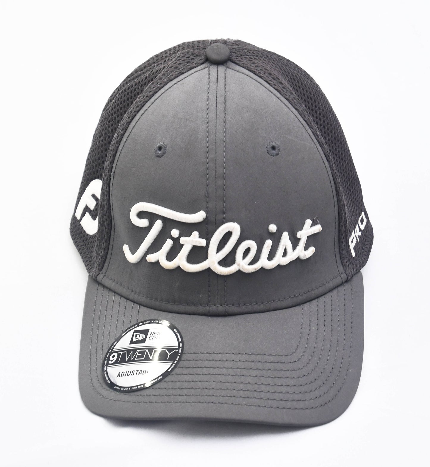 Titleist Golf Pro V1 FJ FootJoy New Era Mesh Flex Fitted L/XL Hat Cap Gray GR75