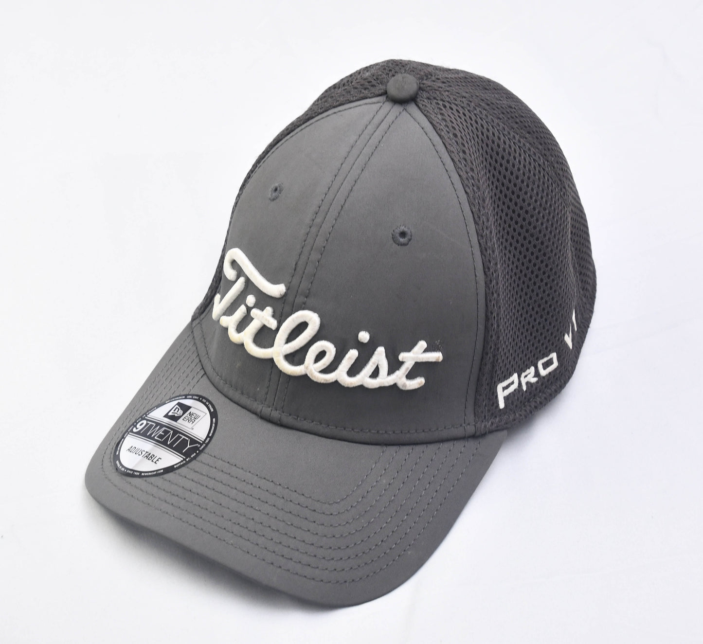 Titleist Golf Pro V1 FJ FootJoy New Era Mesh Flex Fitted L/XL Hat Cap Gray GR75