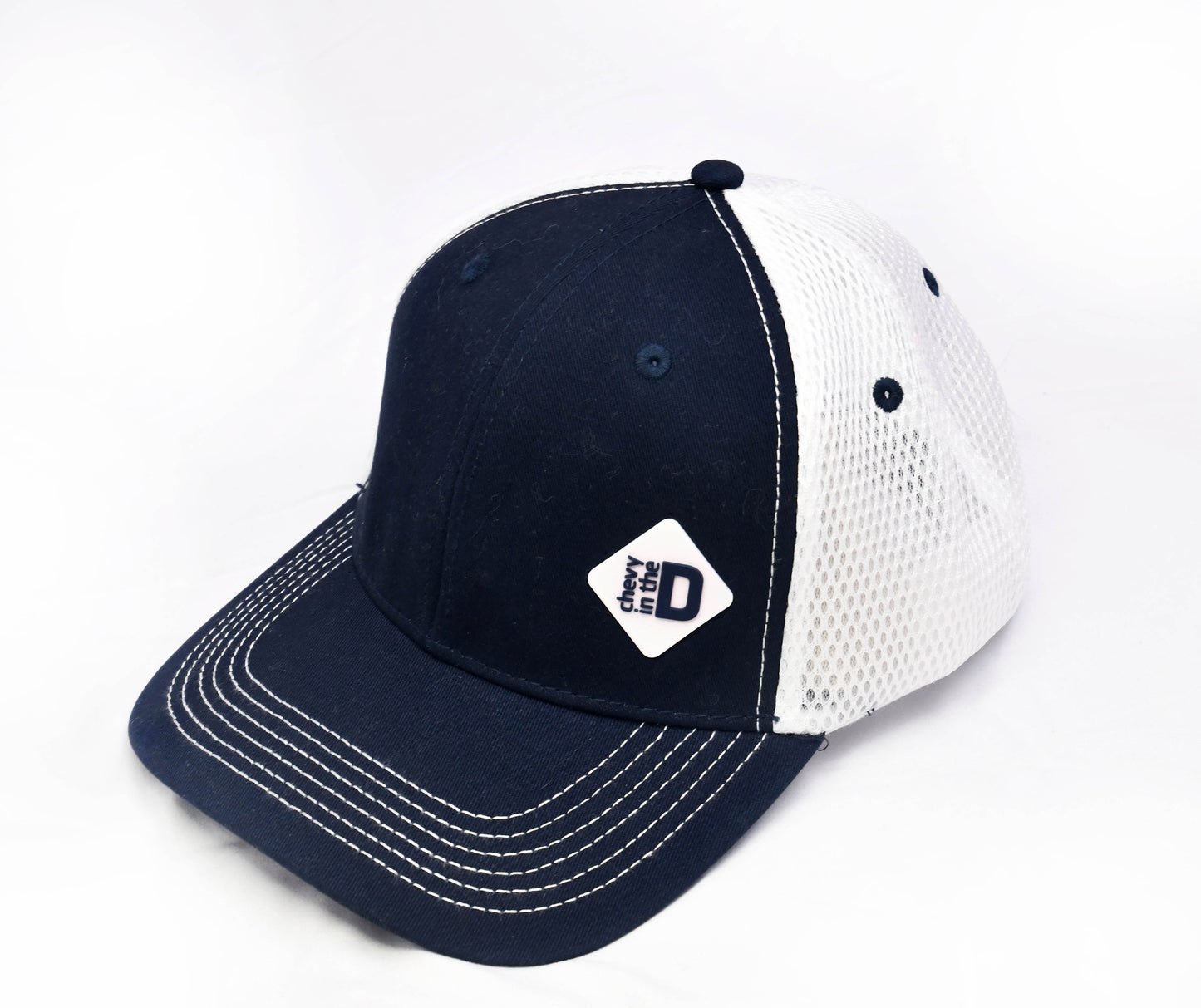 Chevy In The D Mesh Trucker Snapback Hat Cap Chevrolet Car Men /Women Blue White