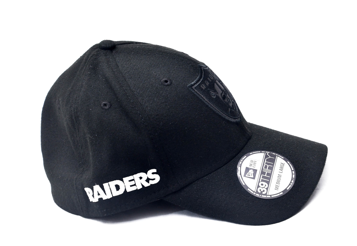 New Era 39FIFTY Las Vegas Raiders Snapback Hat Black on Black NFL Cap M/L