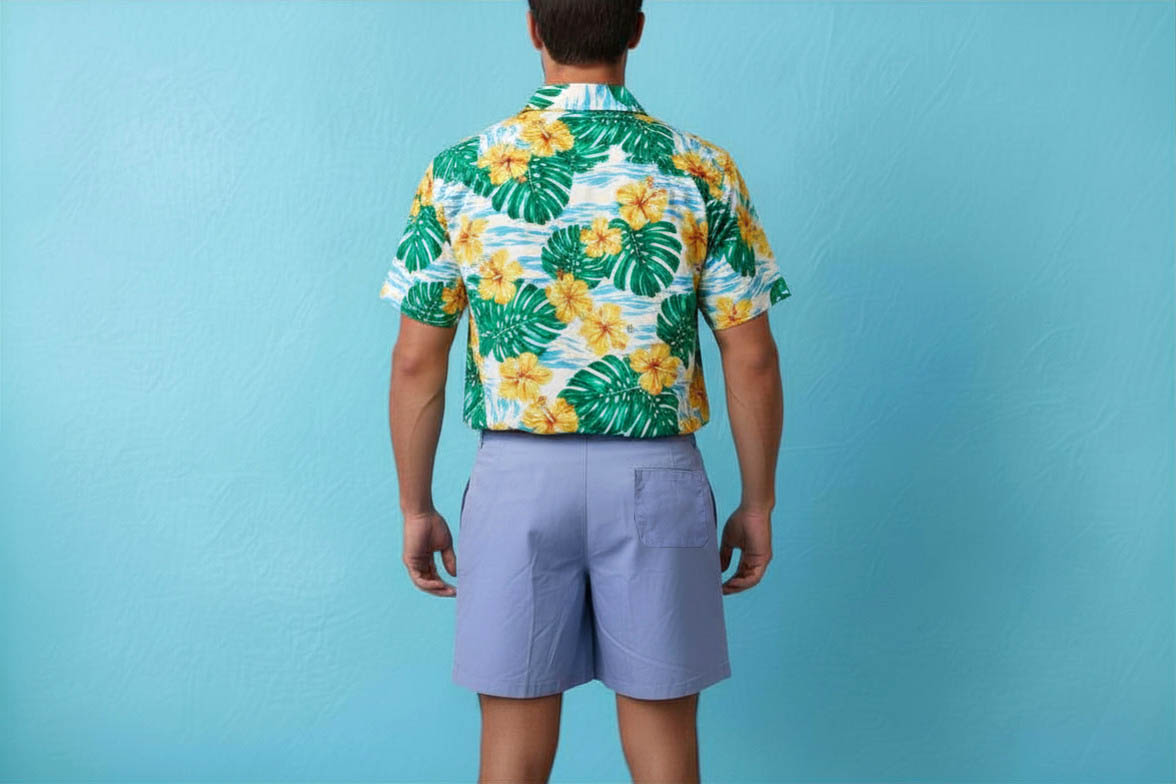 JMIERR Mens Classic Wear Shorts Elastic Waist Drawstring Blue Size 38 NEW