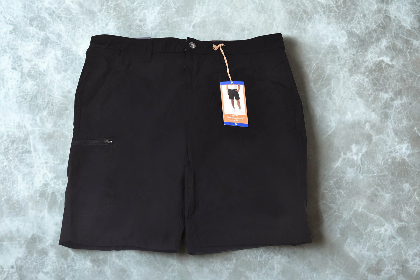 Weatherproof Vintage Men's Packable Hybrid Short, Black, Sz-36