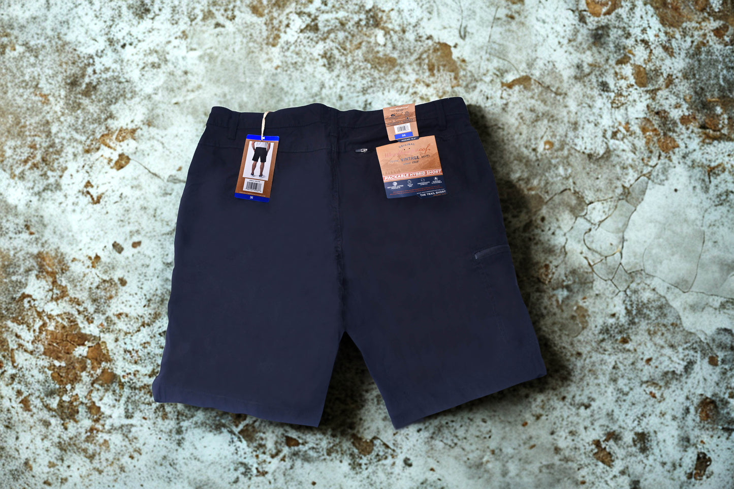 Weatherproof Vintage Men's Packable Hybrid Short, Black, Sz-36