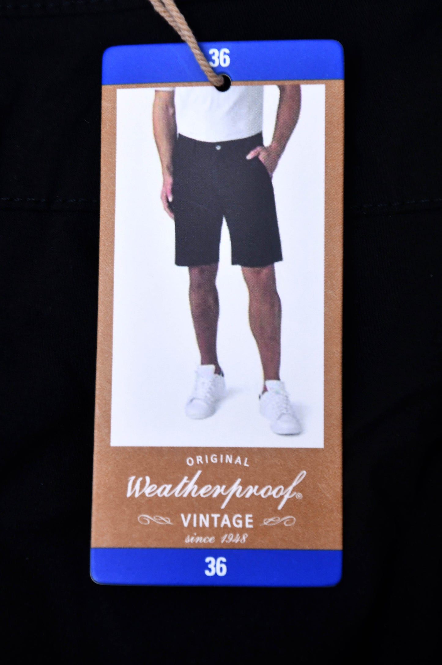 Weatherproof Vintage Men's Packable Hybrid Short, Black, Sz-36