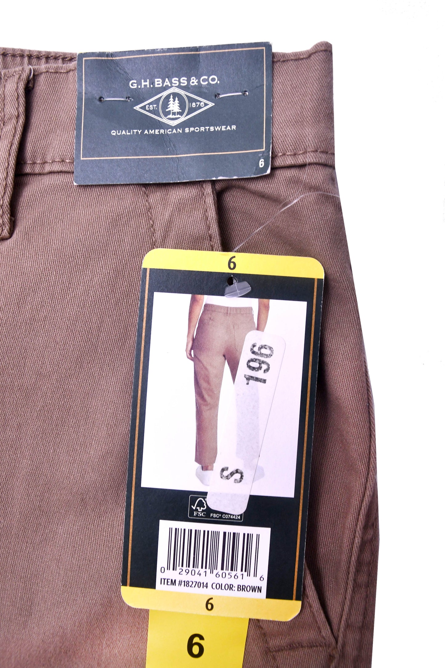 NWT GH Bass & Co size 6 women Chino Ankle Pants
