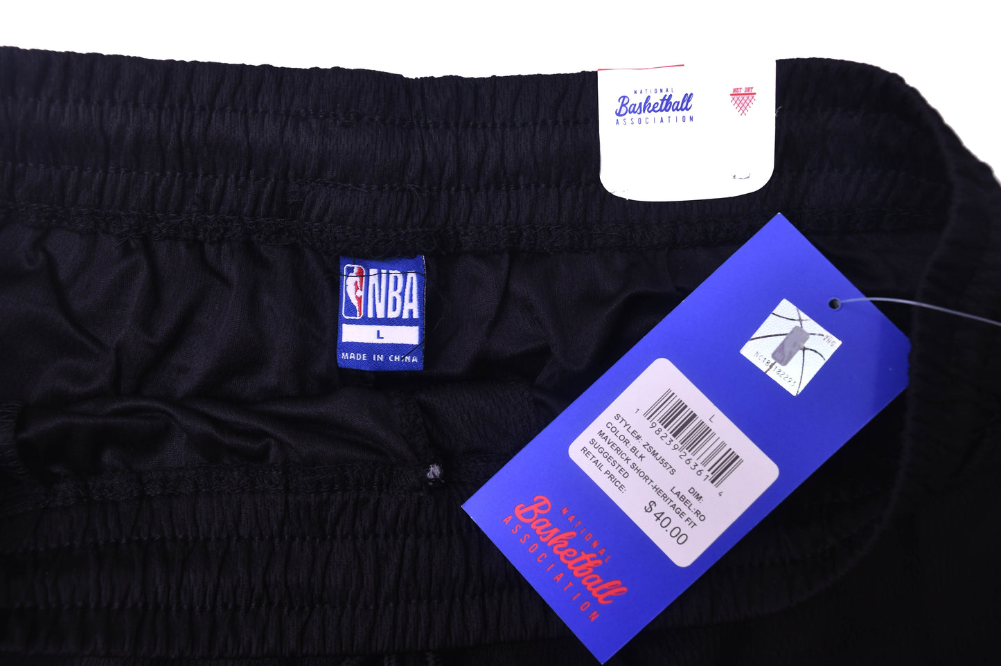 NBA Mavericks Short- Heritage fit Men's Large Black New