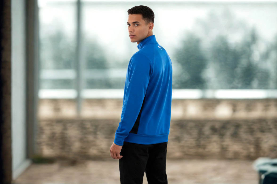 Puma Zip Down Mockneck Long Sleeve Athletic Gym Contrast Track Jacket M in stock