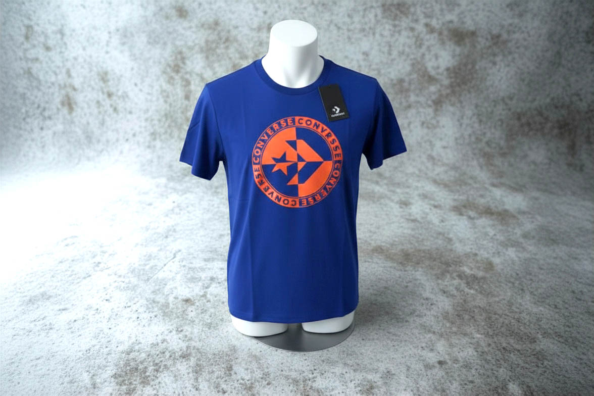 Converse Men's Graphic Logo T-Shirt Blue  NWT in stock